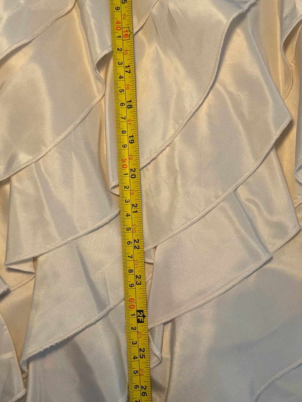Layered Ruffle Mini Dress in Cream - Picture 5 of 5